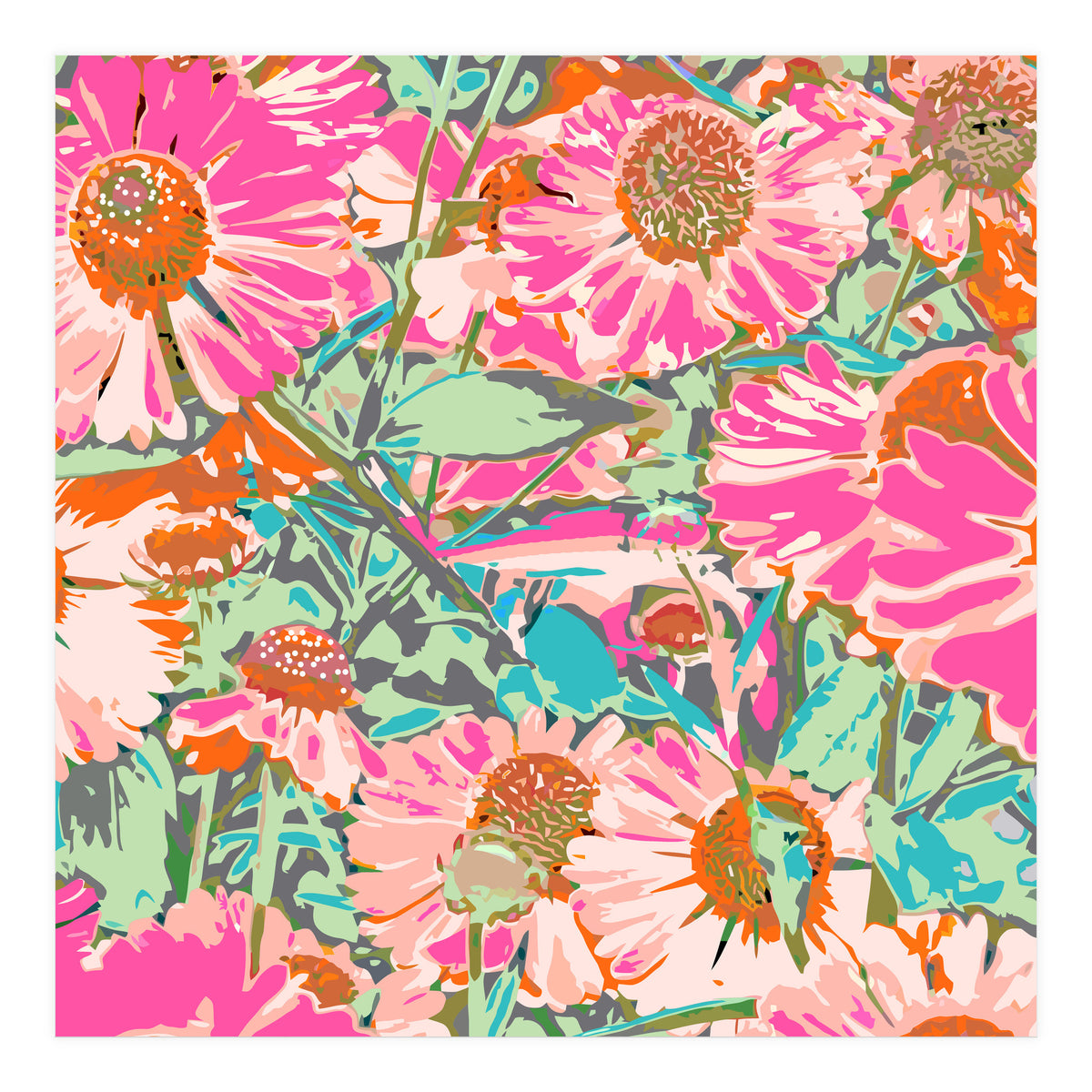 Pink Sunflowers (Print Only)