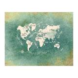 World Map White Green (Print Only) thumbnail
