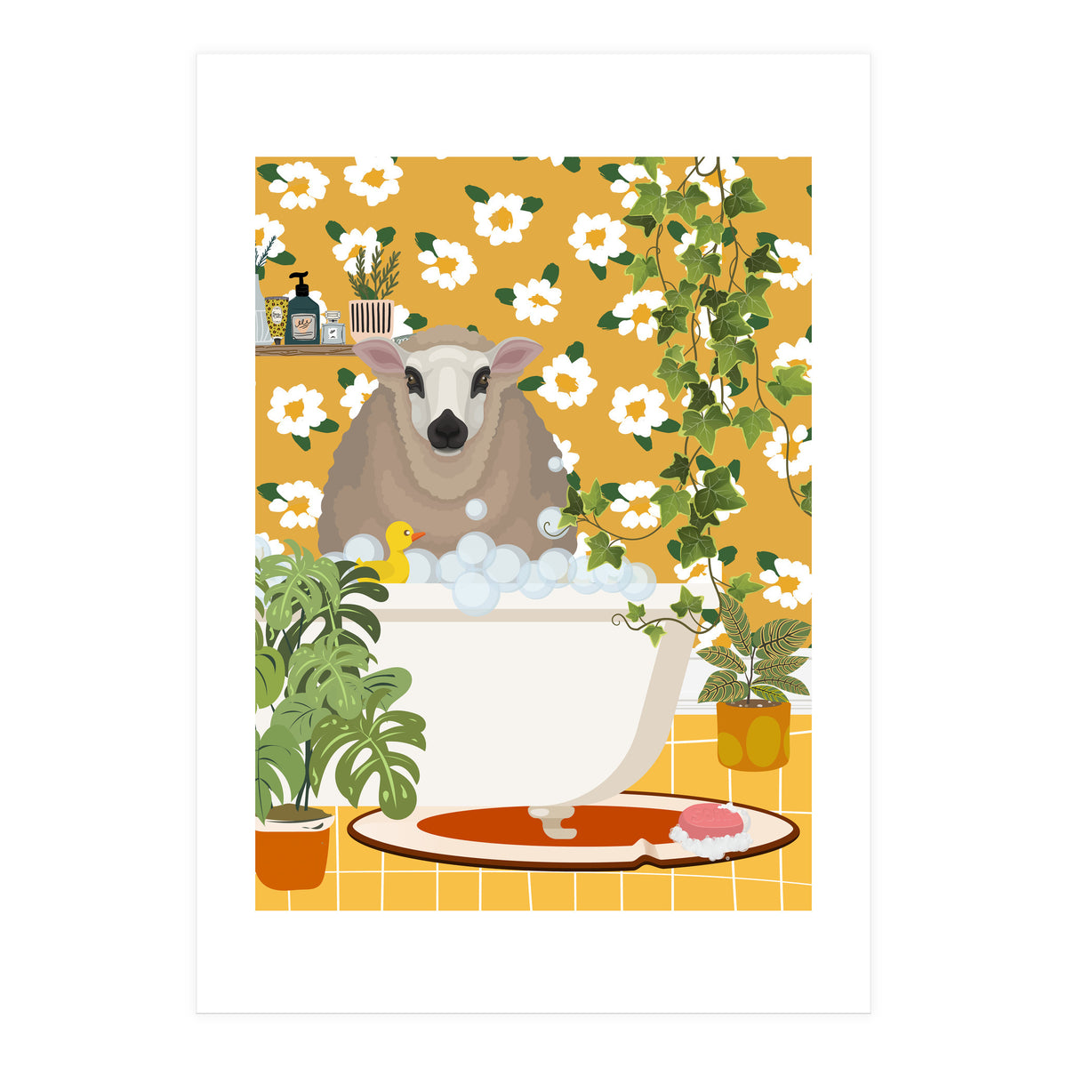 Sheep Bathing (Print Only)