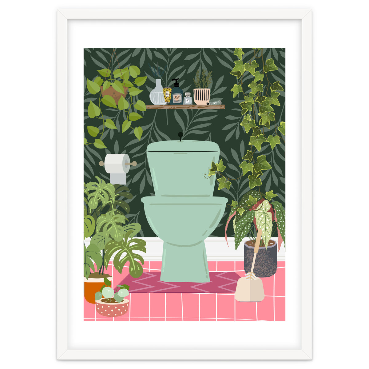 Botanical Loo in Tropical Bathroom