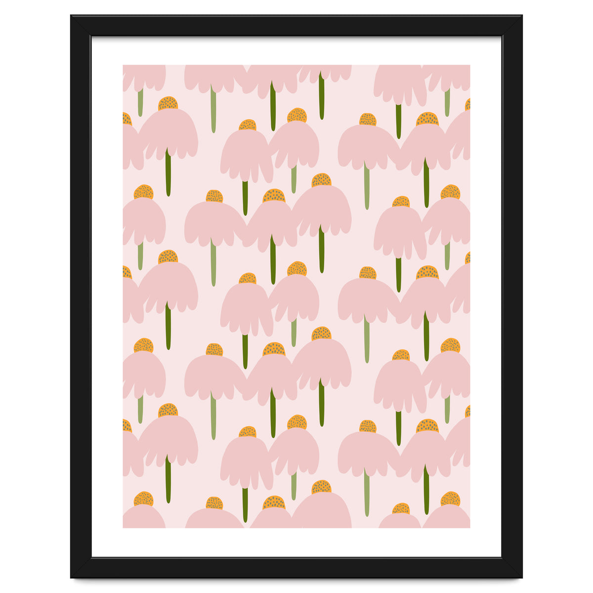 Pastel Pink Flower Pattern