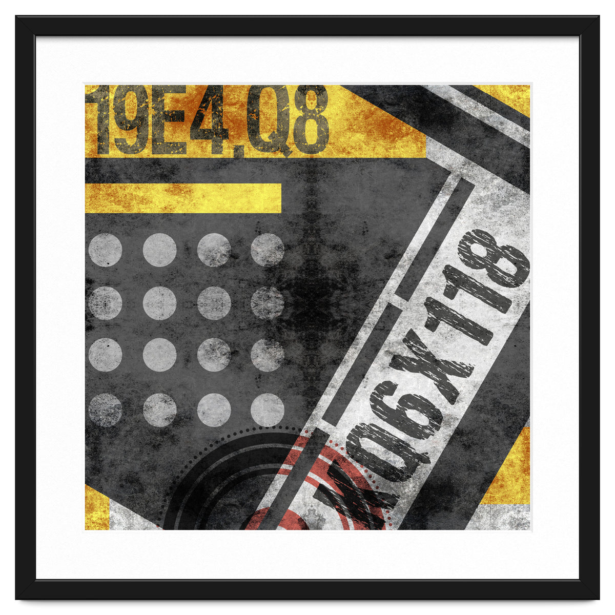 Abstract Industrial Black And Yellow