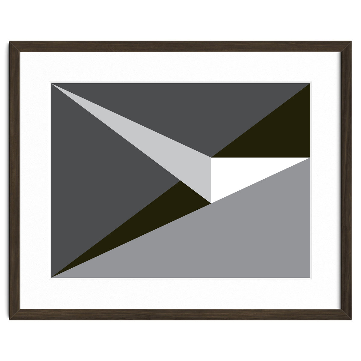 Geometric Shapes No. 73 - black & grey triangles