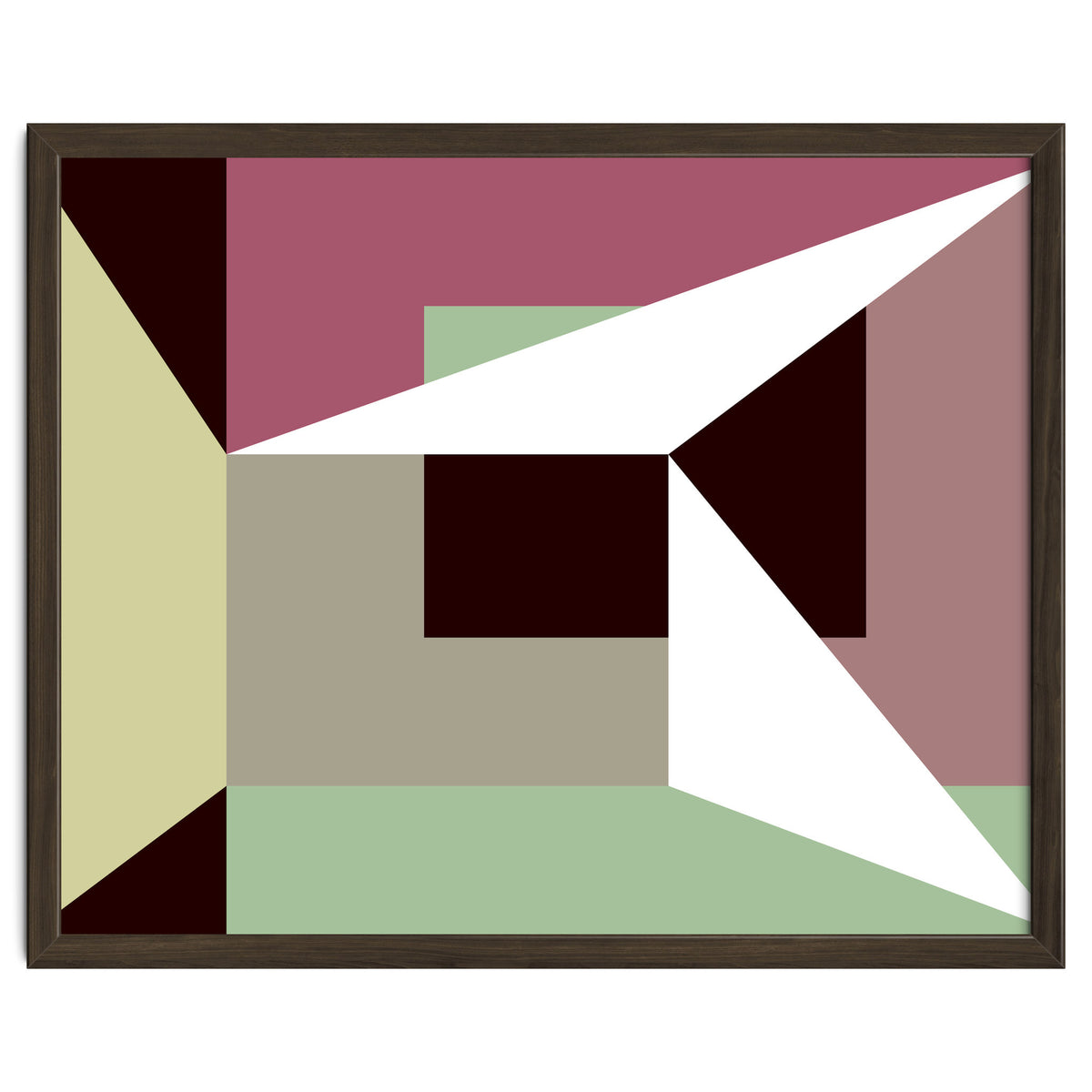 Geometric Shapes No. 26 - green & purple