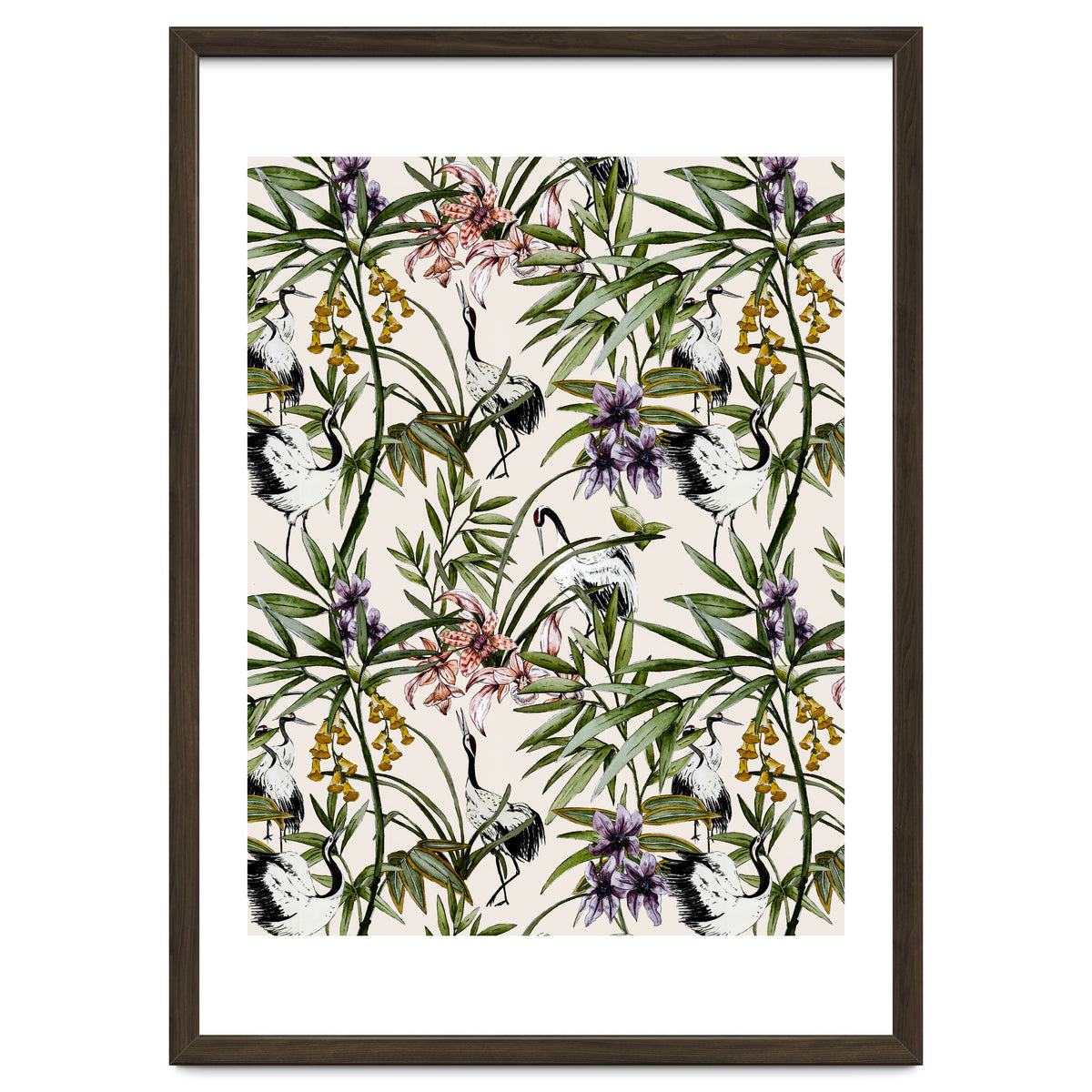 Asian crane pattern - 02