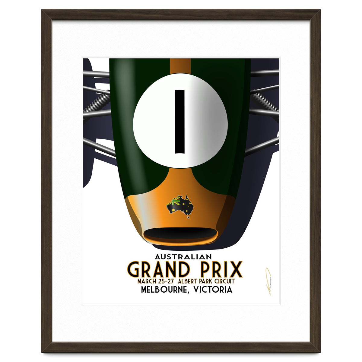 Australian Grand Prix Art Deco poster