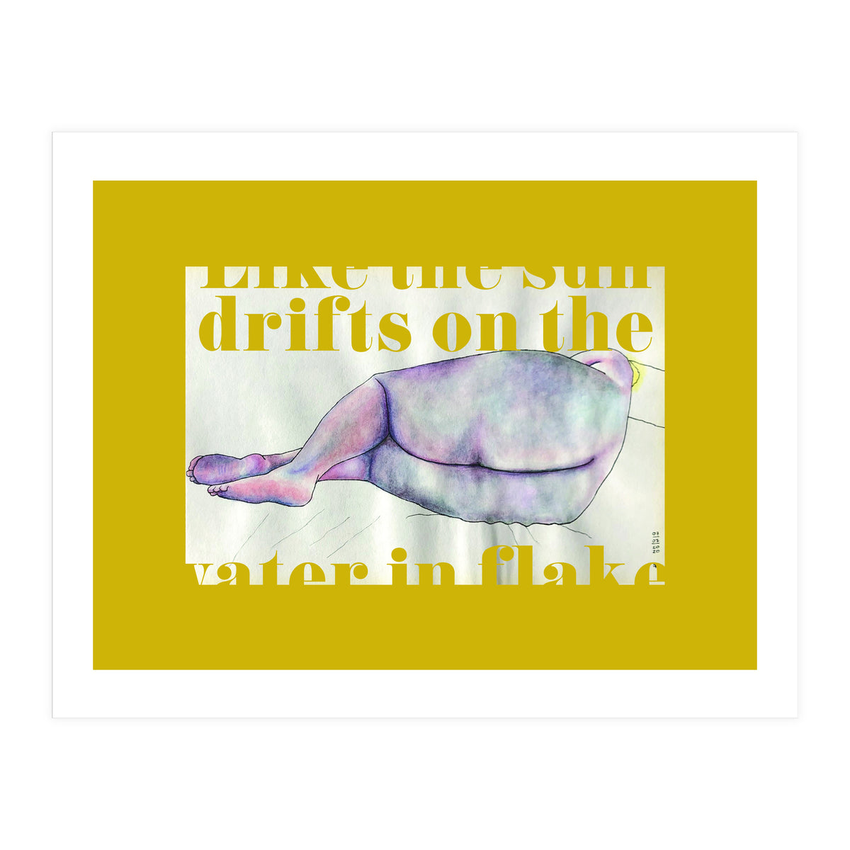 Like The Sun Drifts On The Water In Flakes (Print Only)