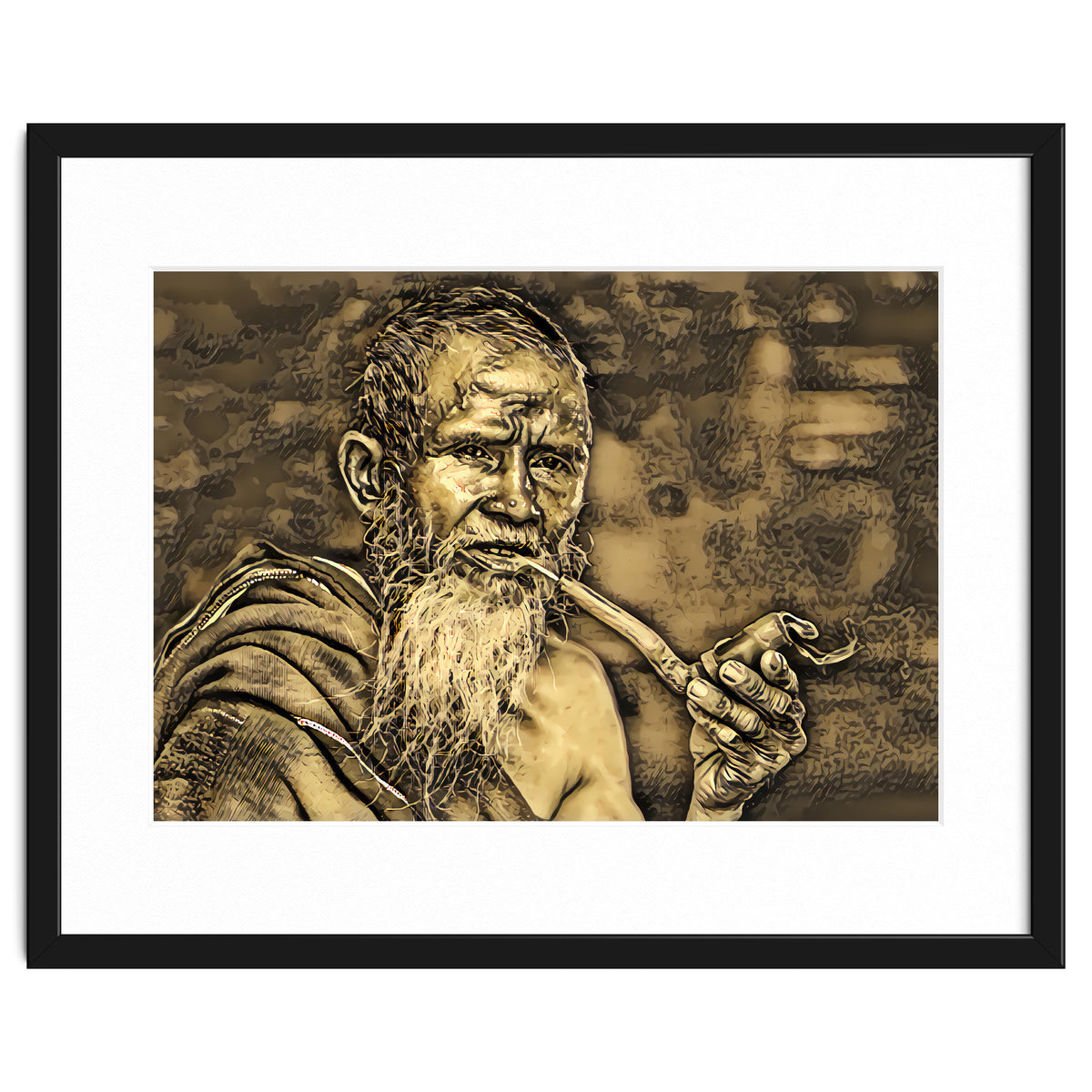 Old Man with Pipe