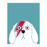Doozal Dog Bowie White (Print Only) thumbnail