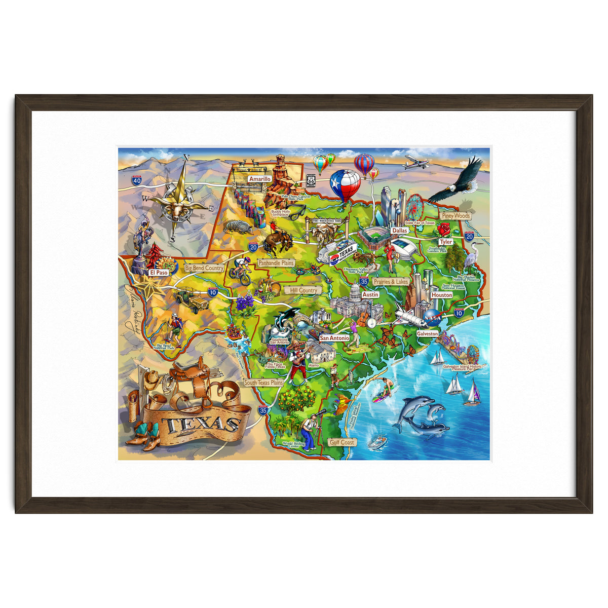 Texas Illustrated Map