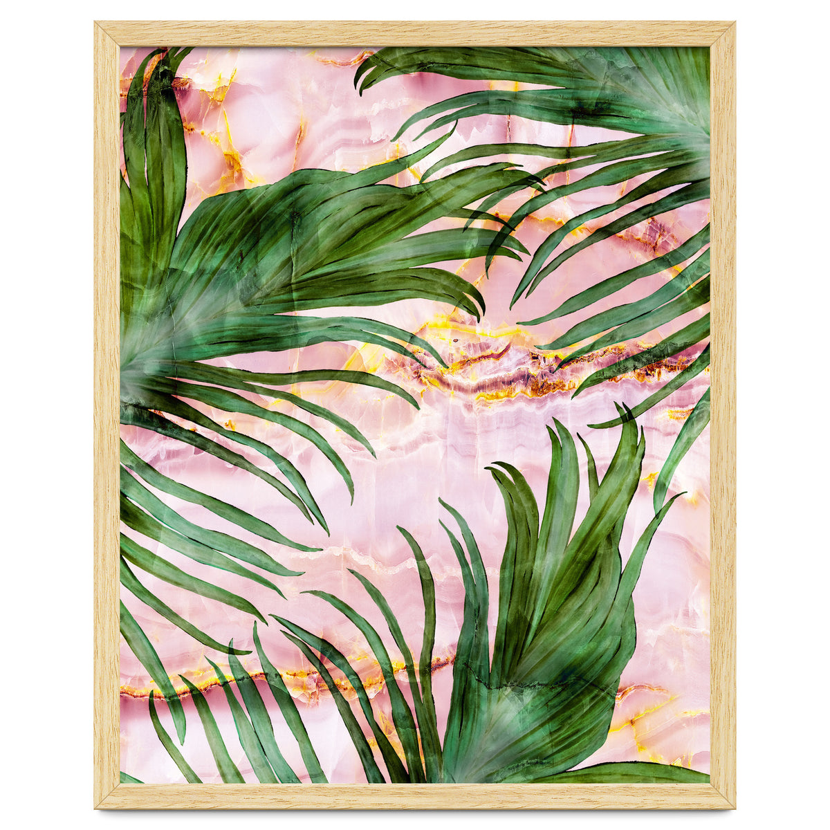 Palm leaf on marble 01