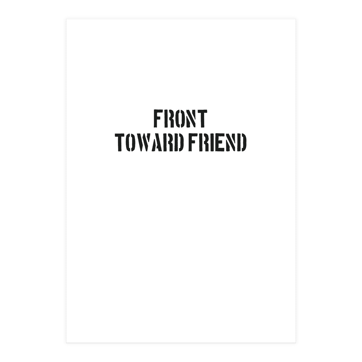 TOWARD FRIEND (Print Only)