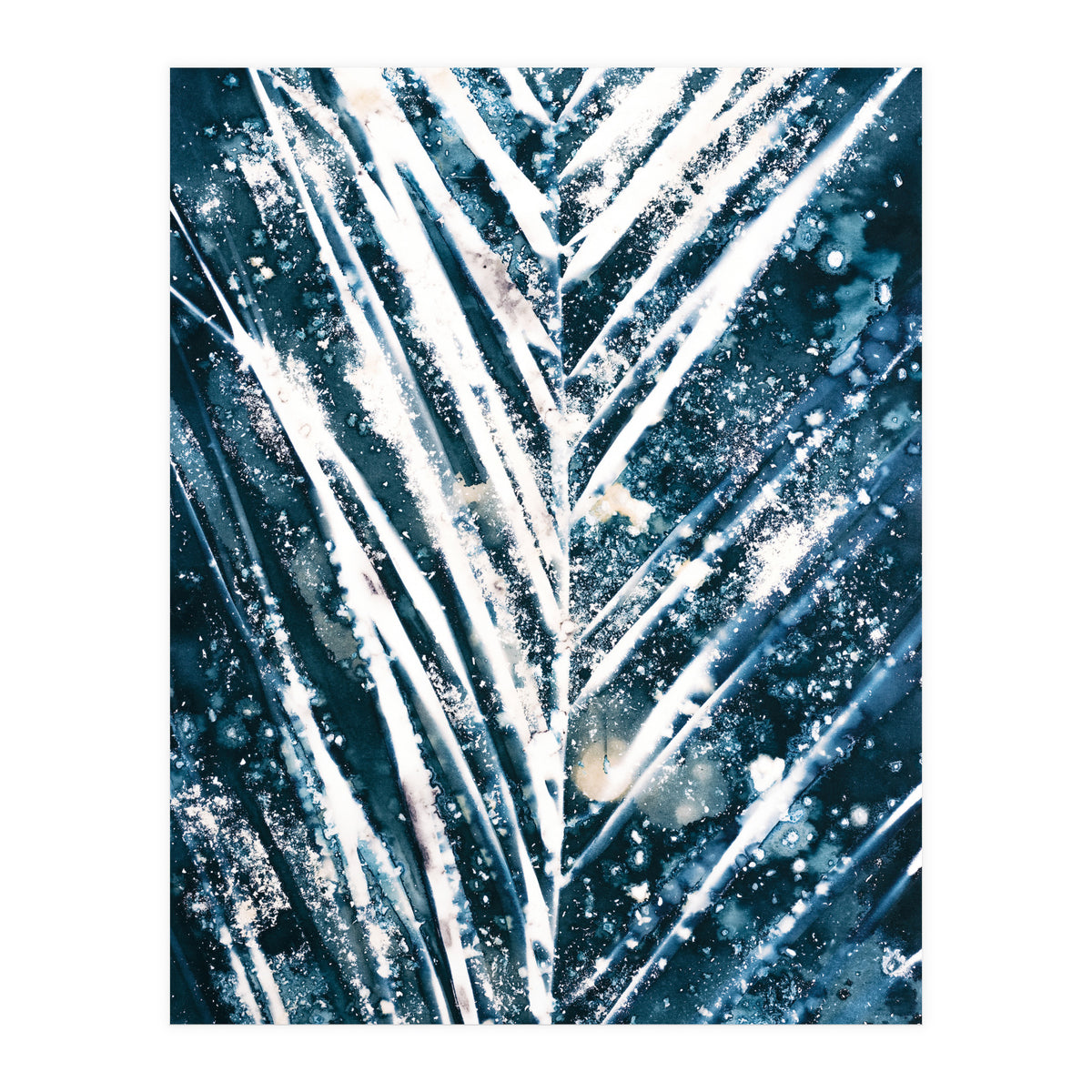 Indigo Blue Botanical Leaves No. 9 (Print Only)