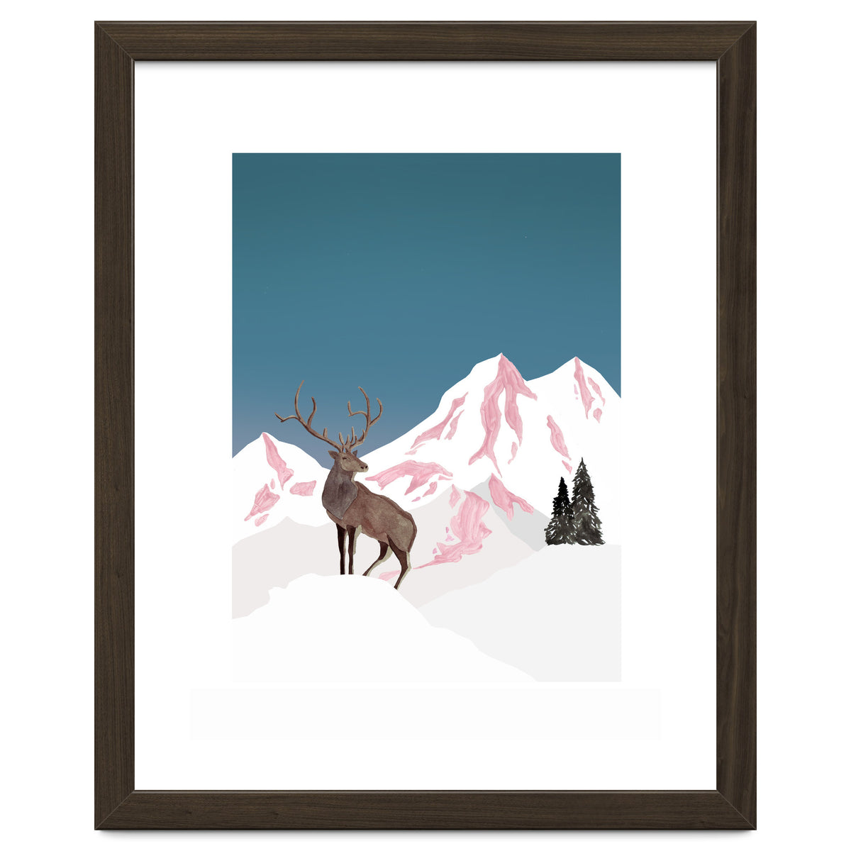 Mountain Love Winter Stag
