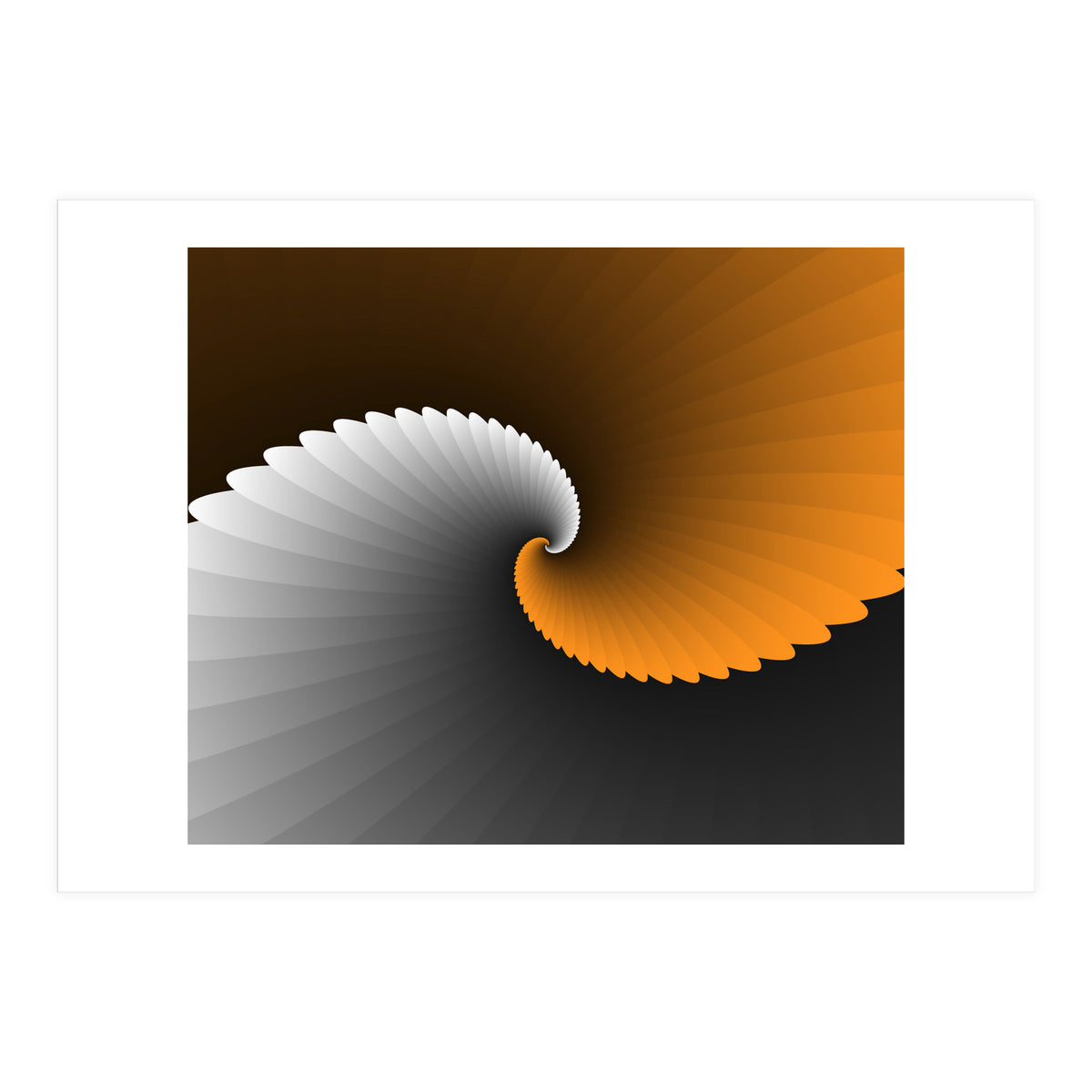 Orange Spiral Wings (Print Only)