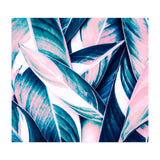 Botanical leaf pink and blue (Print Only) thumbnail