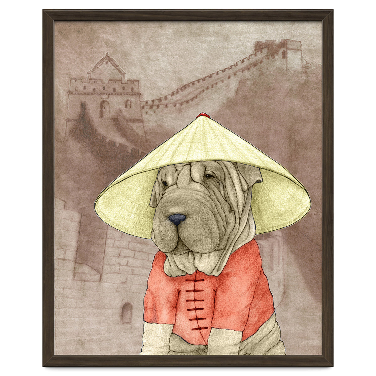 Sharpei With The Great Wall