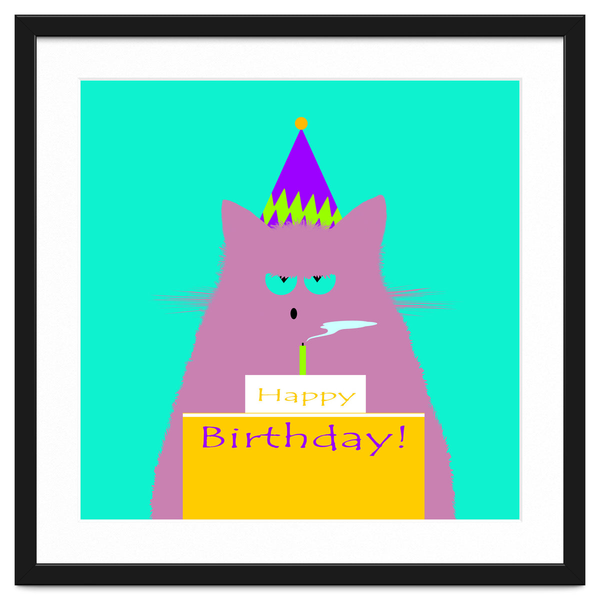 Birthday Lilac Cat