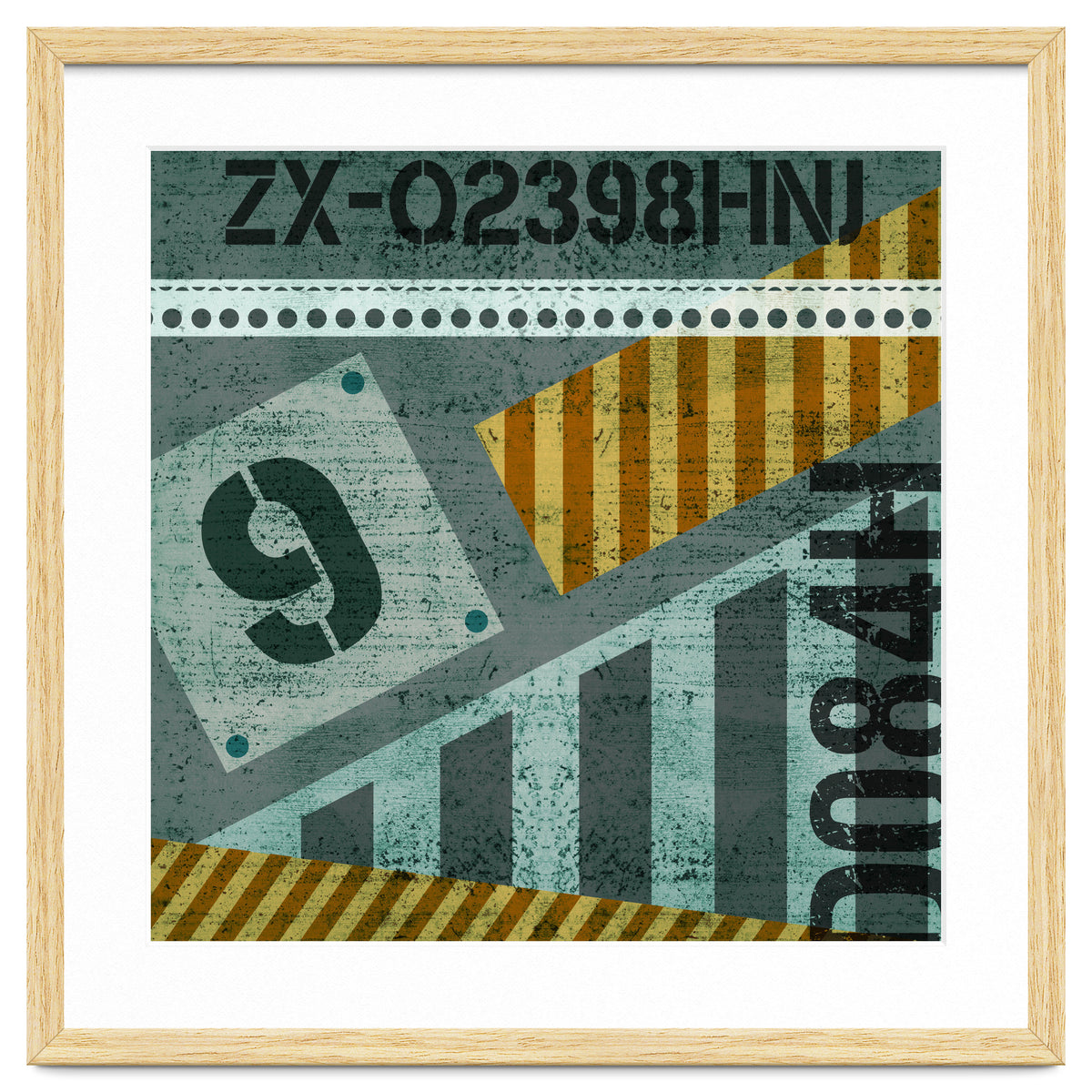 Abstract Industrial Slate And Stripes