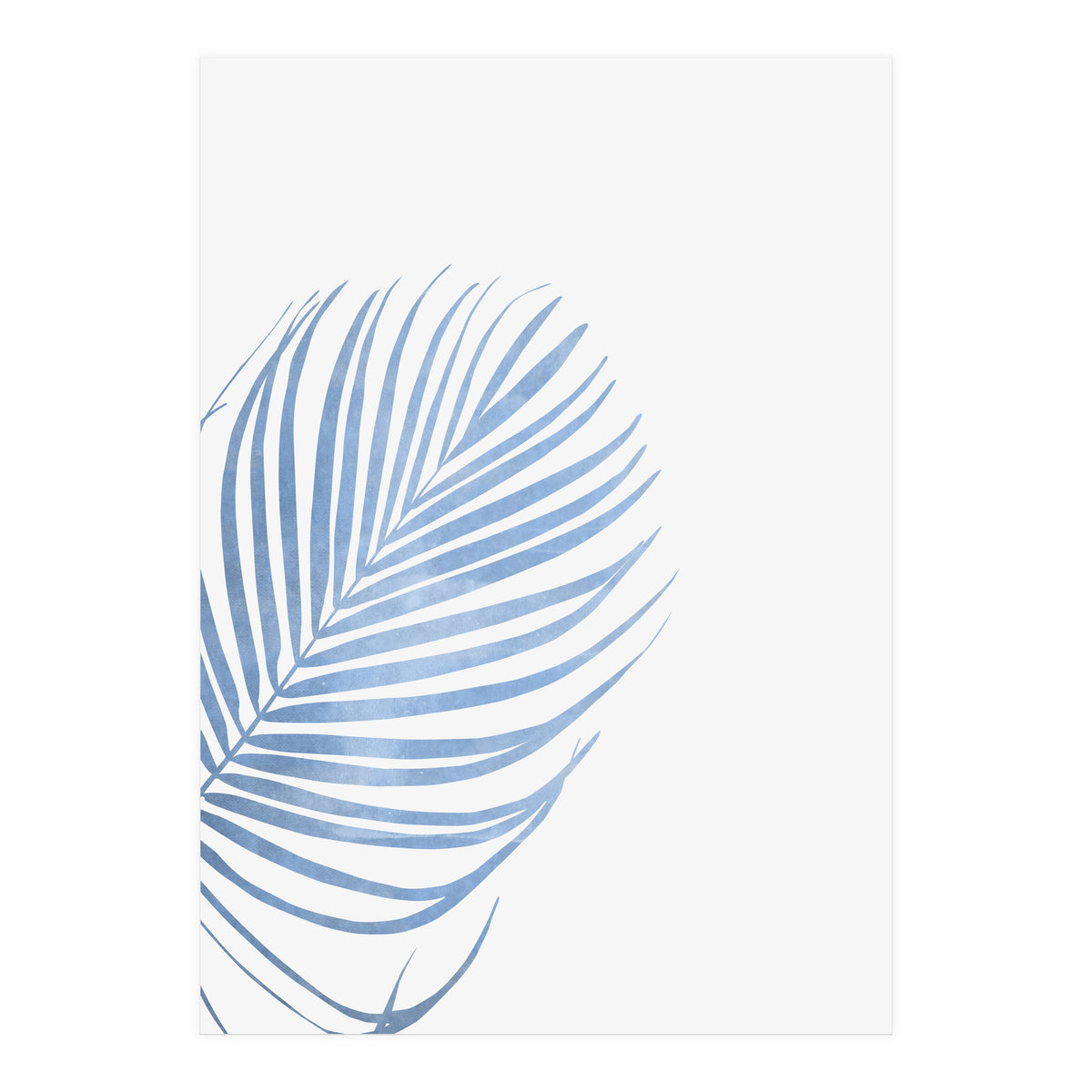 Blue Palm Leaf (Print Only)