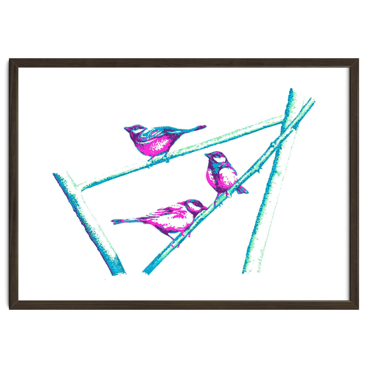 Garden Birds On A Branch