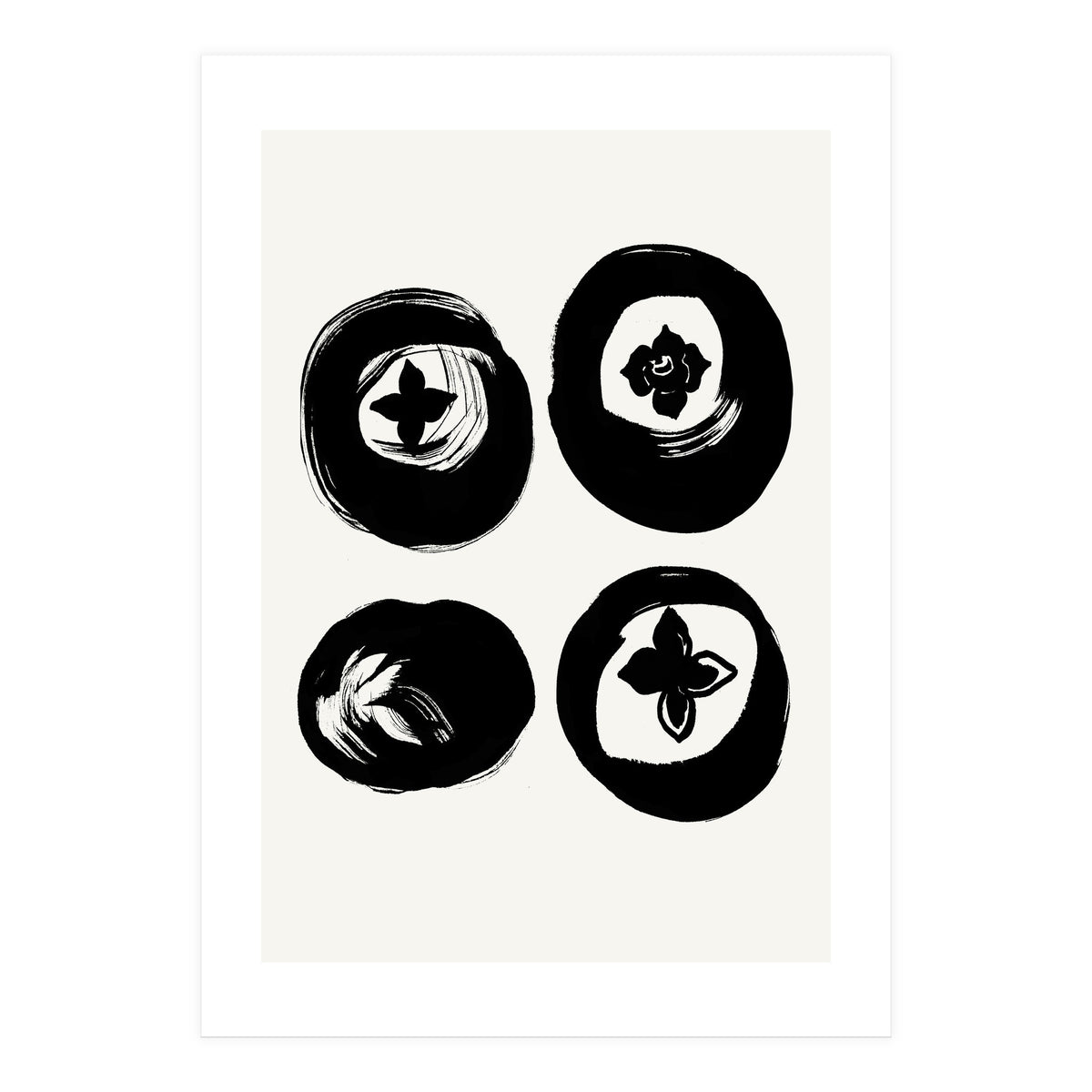 Four persimmons (Print Only)