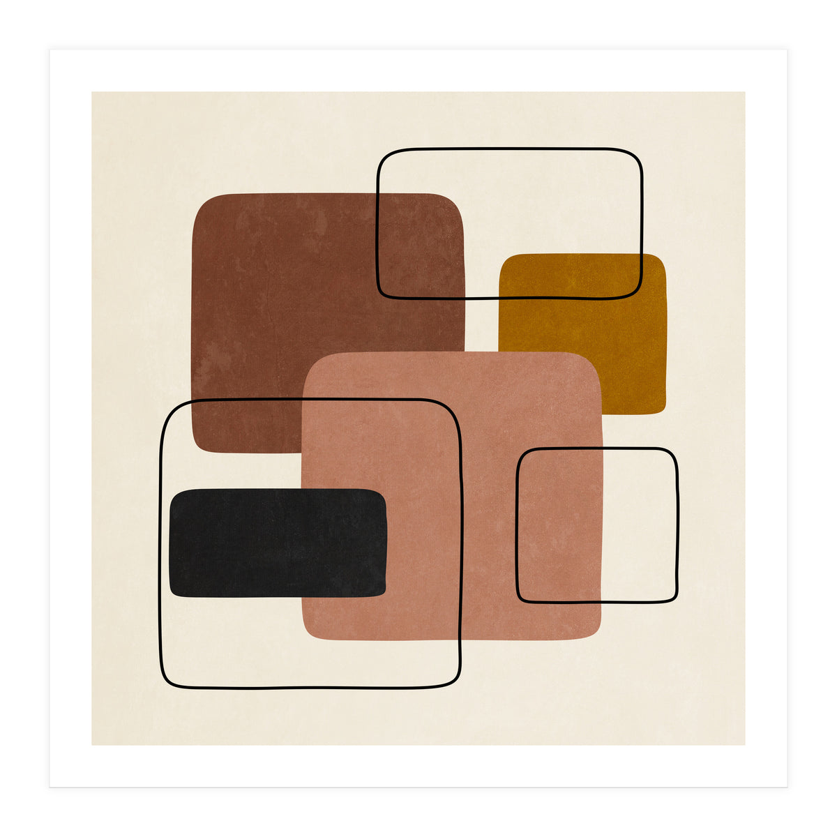 GEOMETRIC SHAPES - TERRACOTTA (Print Only)