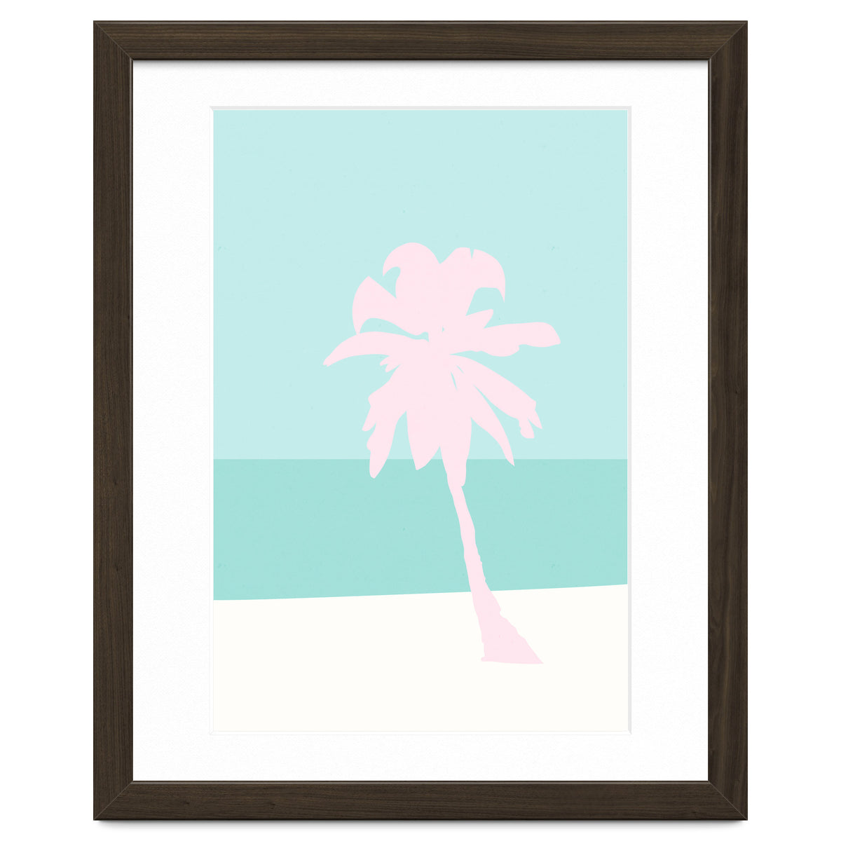 Minimal Palm Tree - Turquoise Coast