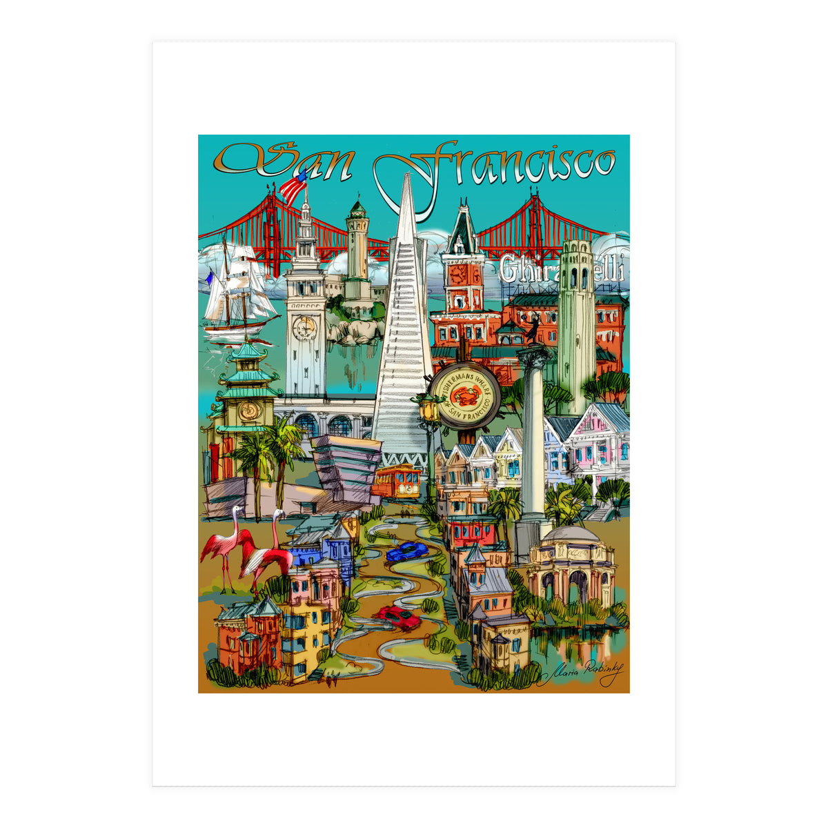San Francisco Illustration (Print Only)