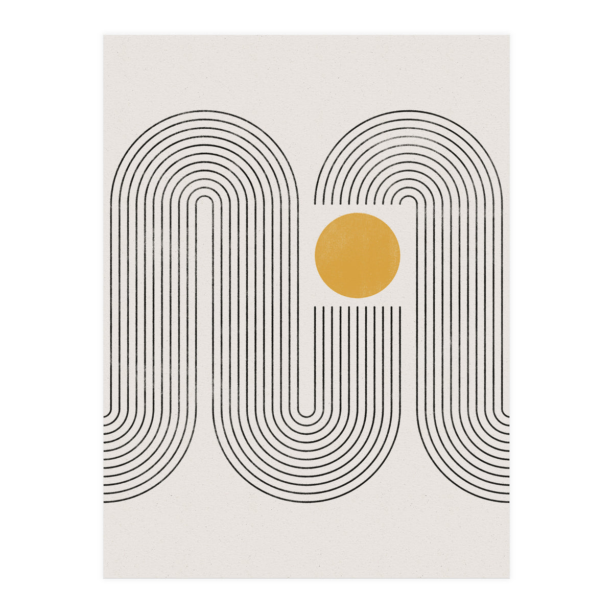 Mid-Century Modern No.22 - Woodblock Print (Print Only)