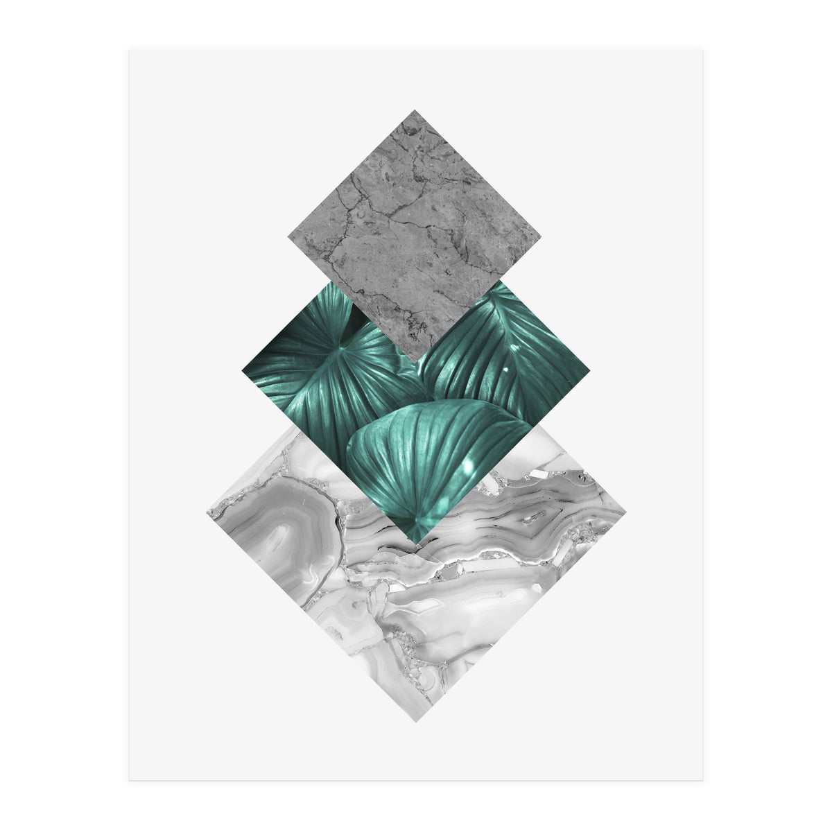 Botanical and geometric V (Print Only)