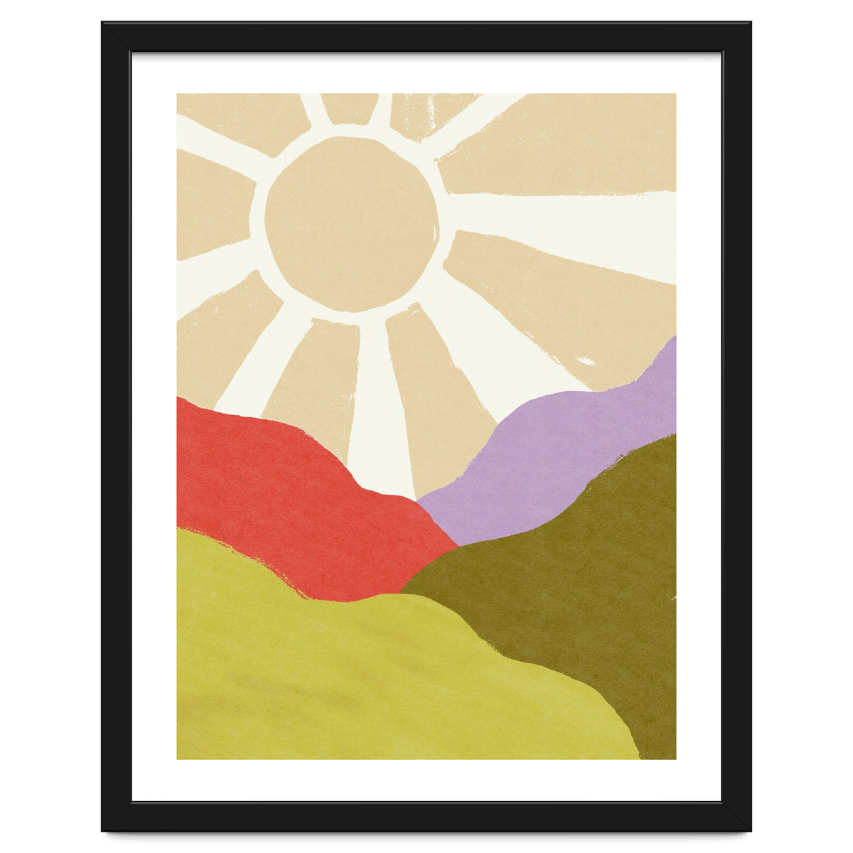 Sunshine & Hills \\ Retro Landscape