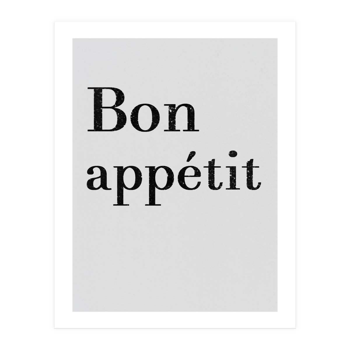 Bon Appétit, Grey (Print Only)