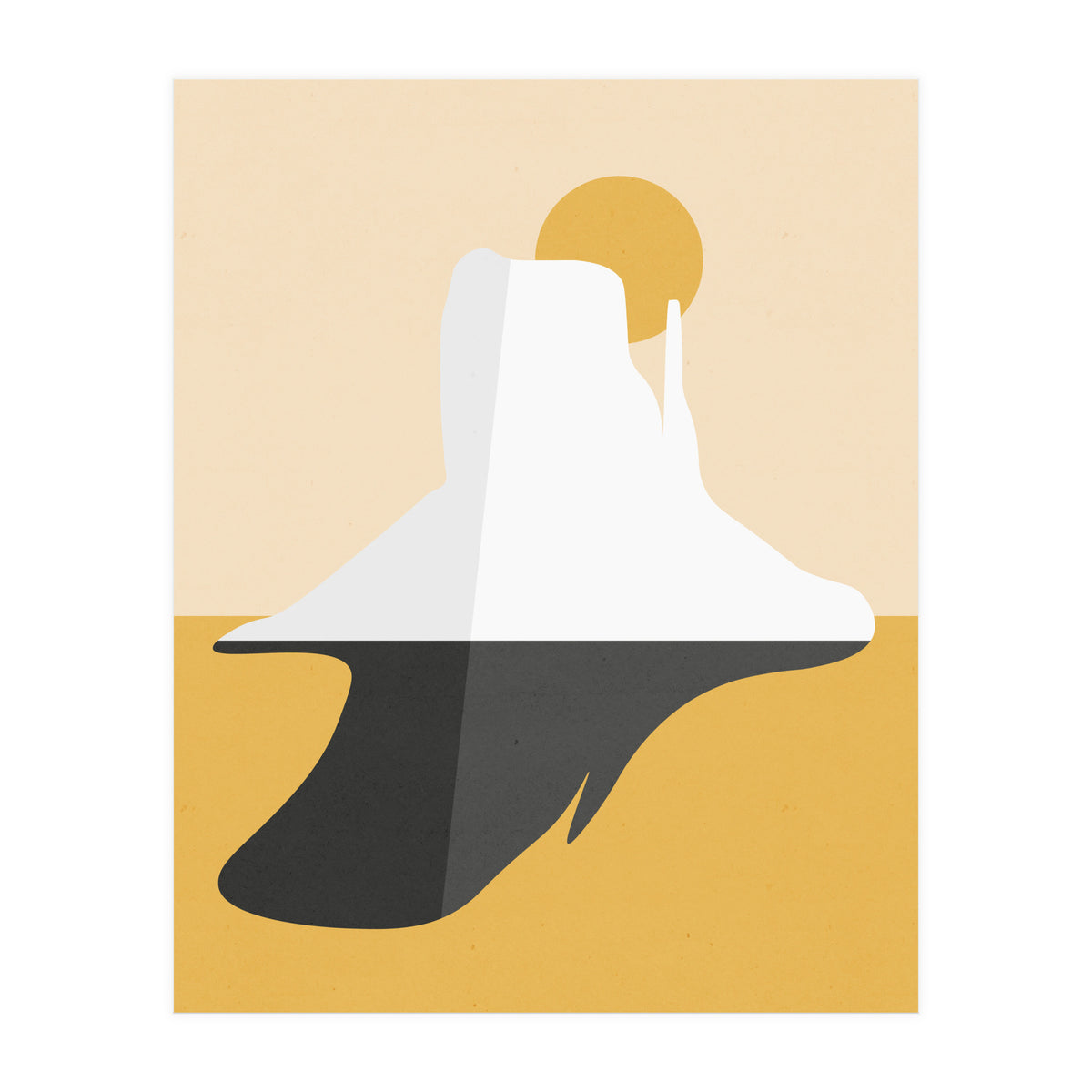 Abstract Mesa - Golden Desert (Print Only)