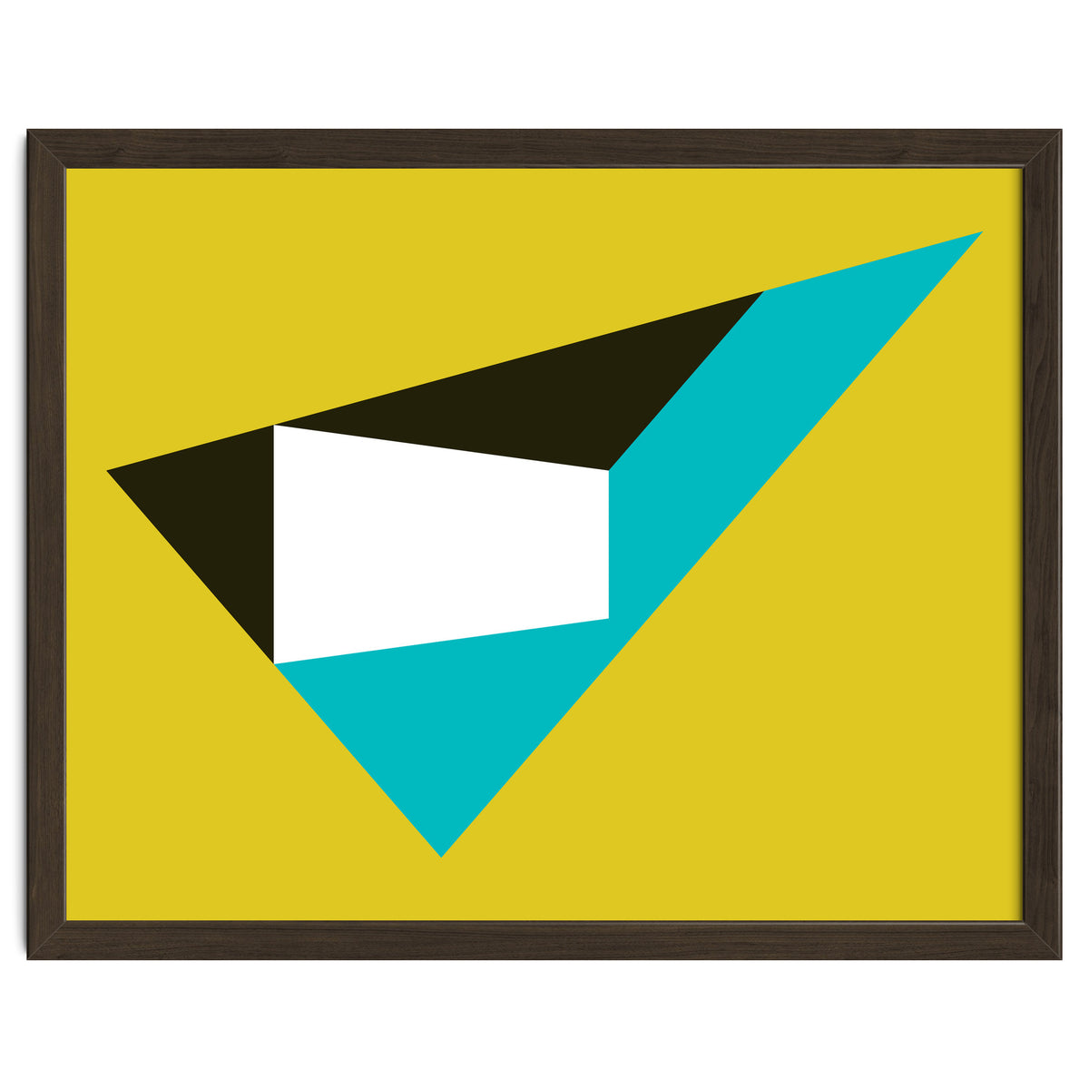 Geometric Shapes No. 39 - mustard & turquoise