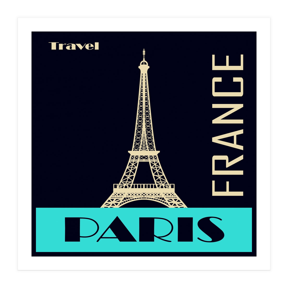 Travel Paris France Poster (Print Only)