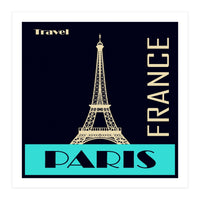 Travel Paris France Poster (Print Only)