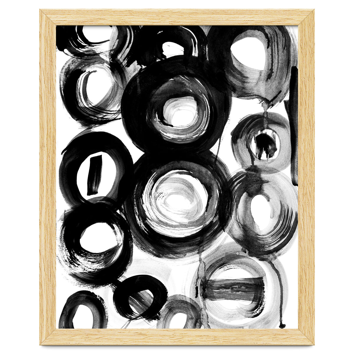 Black and White Ink Circles