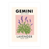 Gemini Birth Flower Lavender (Print Only) thumbnail