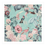 Pastel Hummingbirds Square (Print Only) thumbnail
