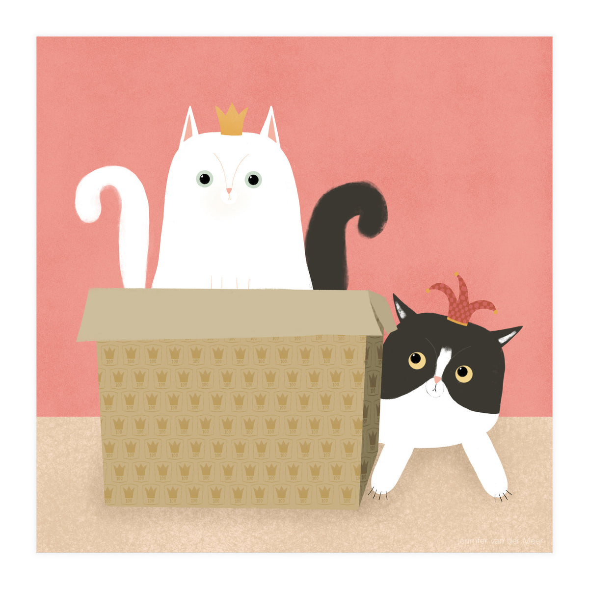 Cat 100: The queen and the jester (Print Only)