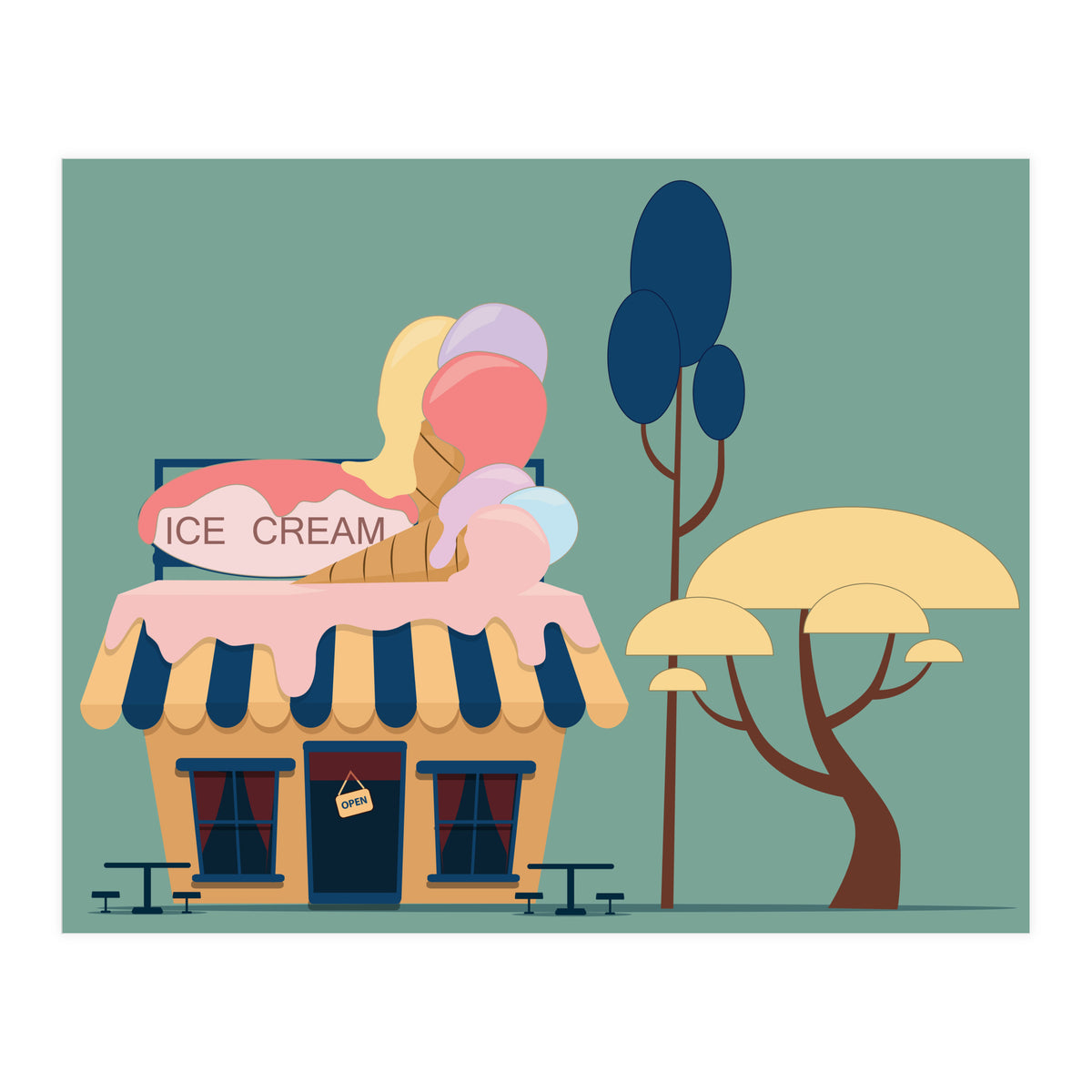Ice Cream Shop (Print Only)