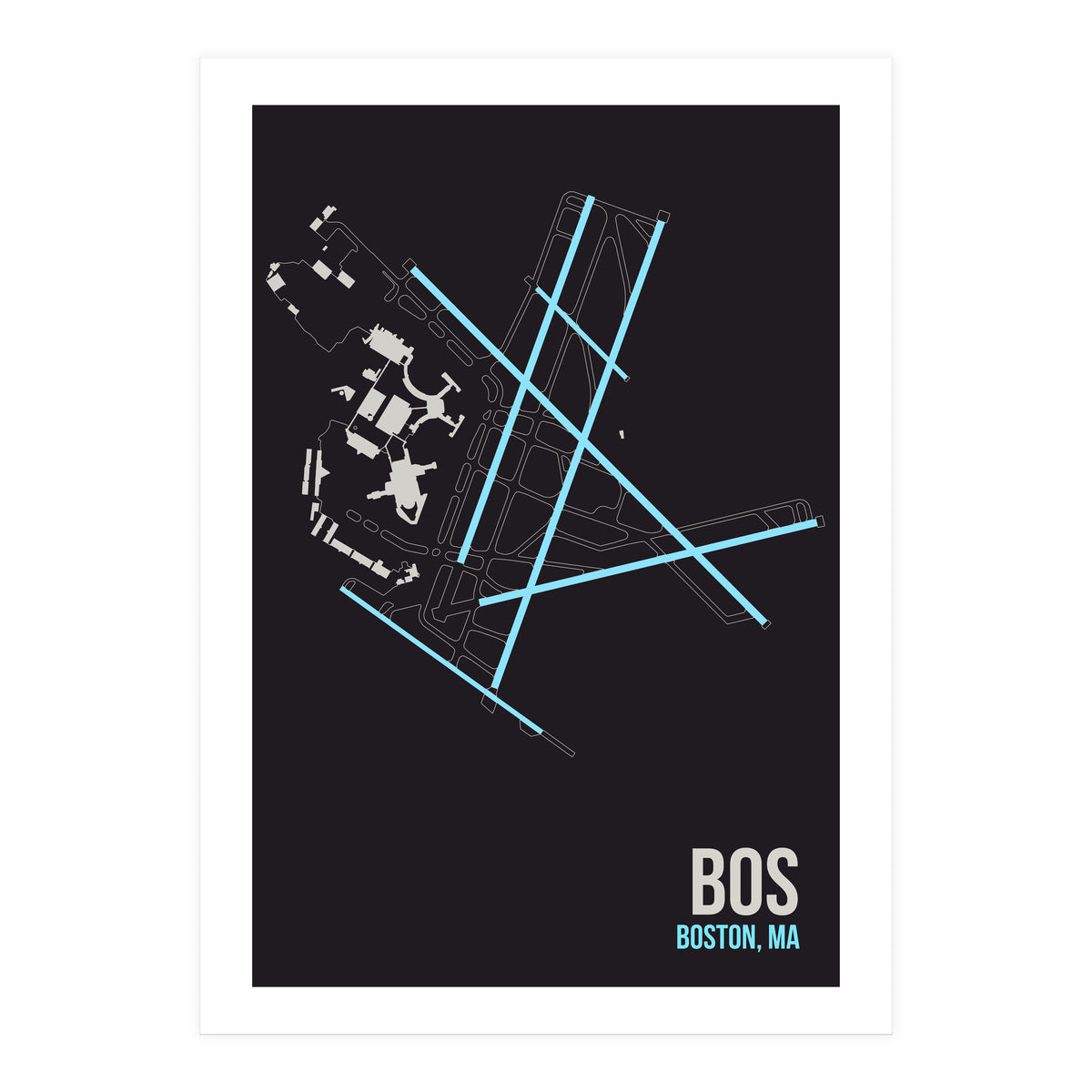 Boston Airport Layout (Print Only)