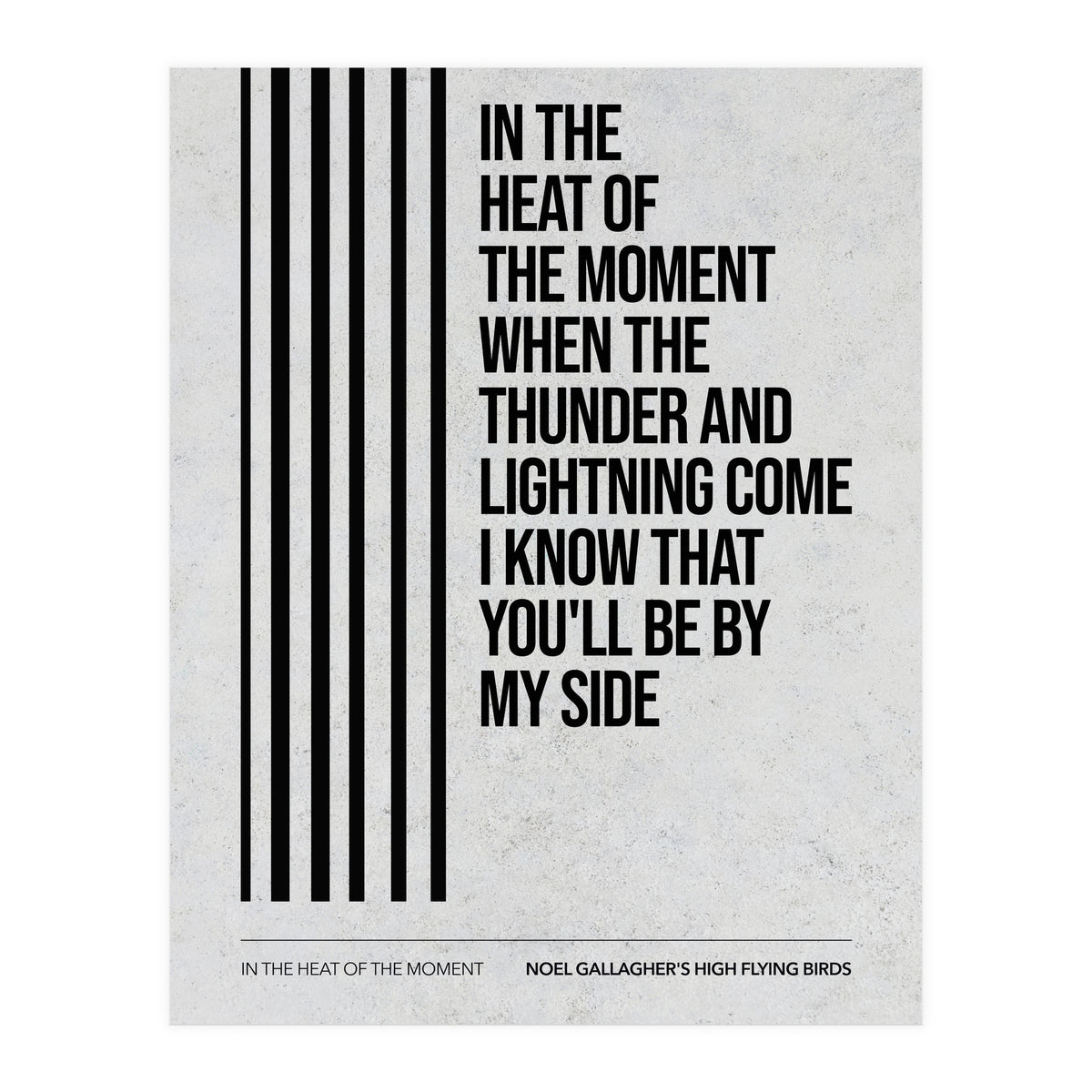 Noel Gallagher's High Flying Birds - In The Heat Of The Moment (Print Only)