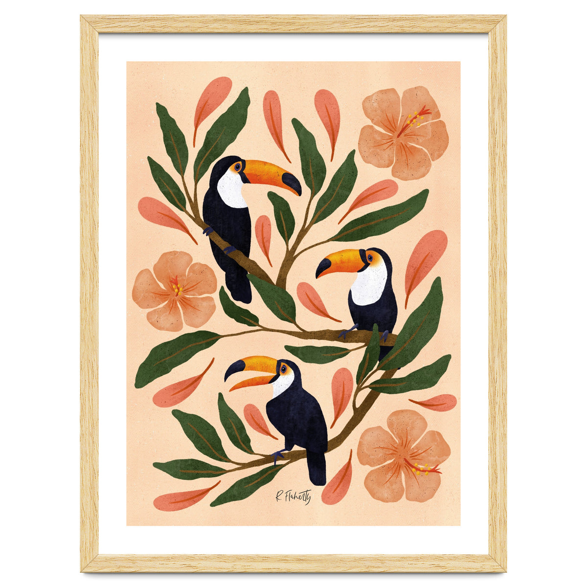 Toucans in the Hibiscus