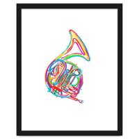 Watercolor French Horn