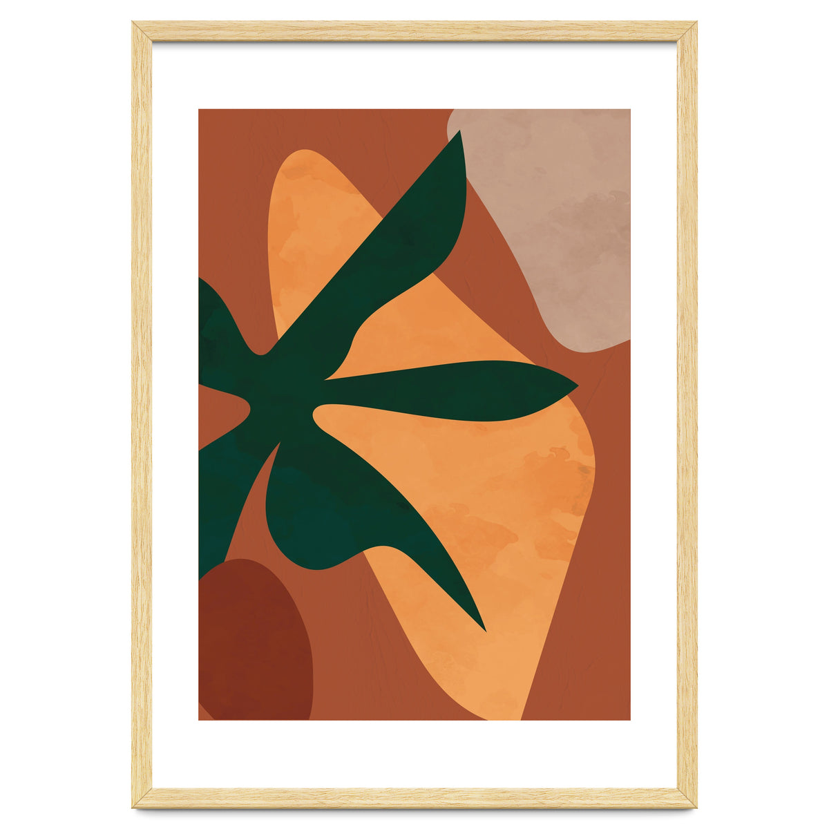 Abstract Bohemian Terracotta Plant