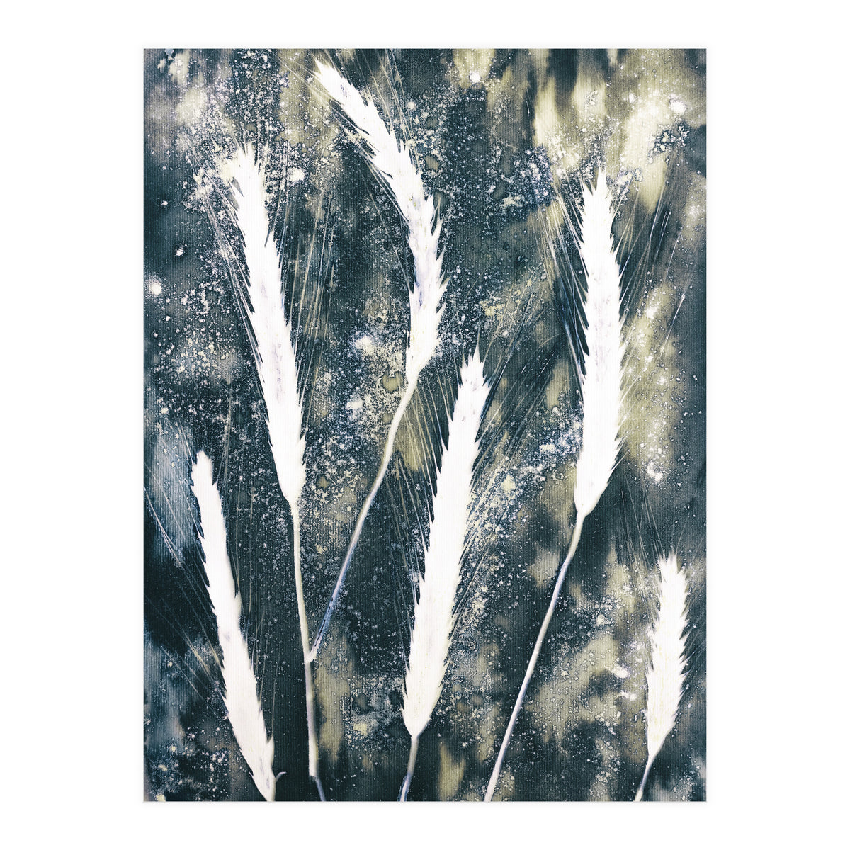 Indigo Blue Botanical Leaves No. 15 (Print Only)