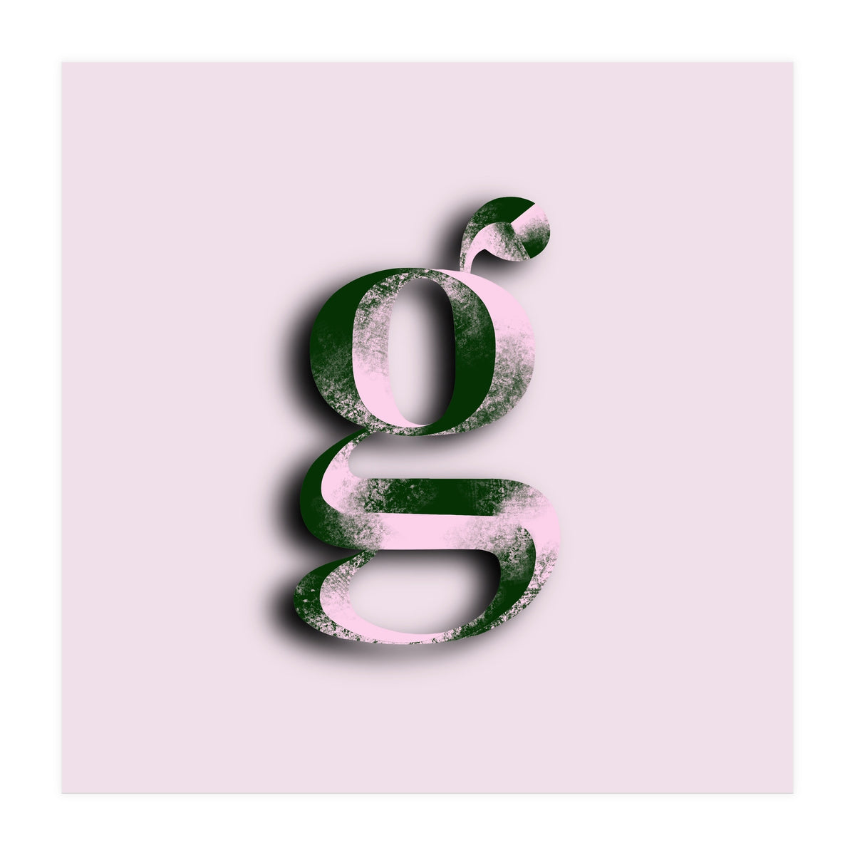 Pink & Green G (Print Only)