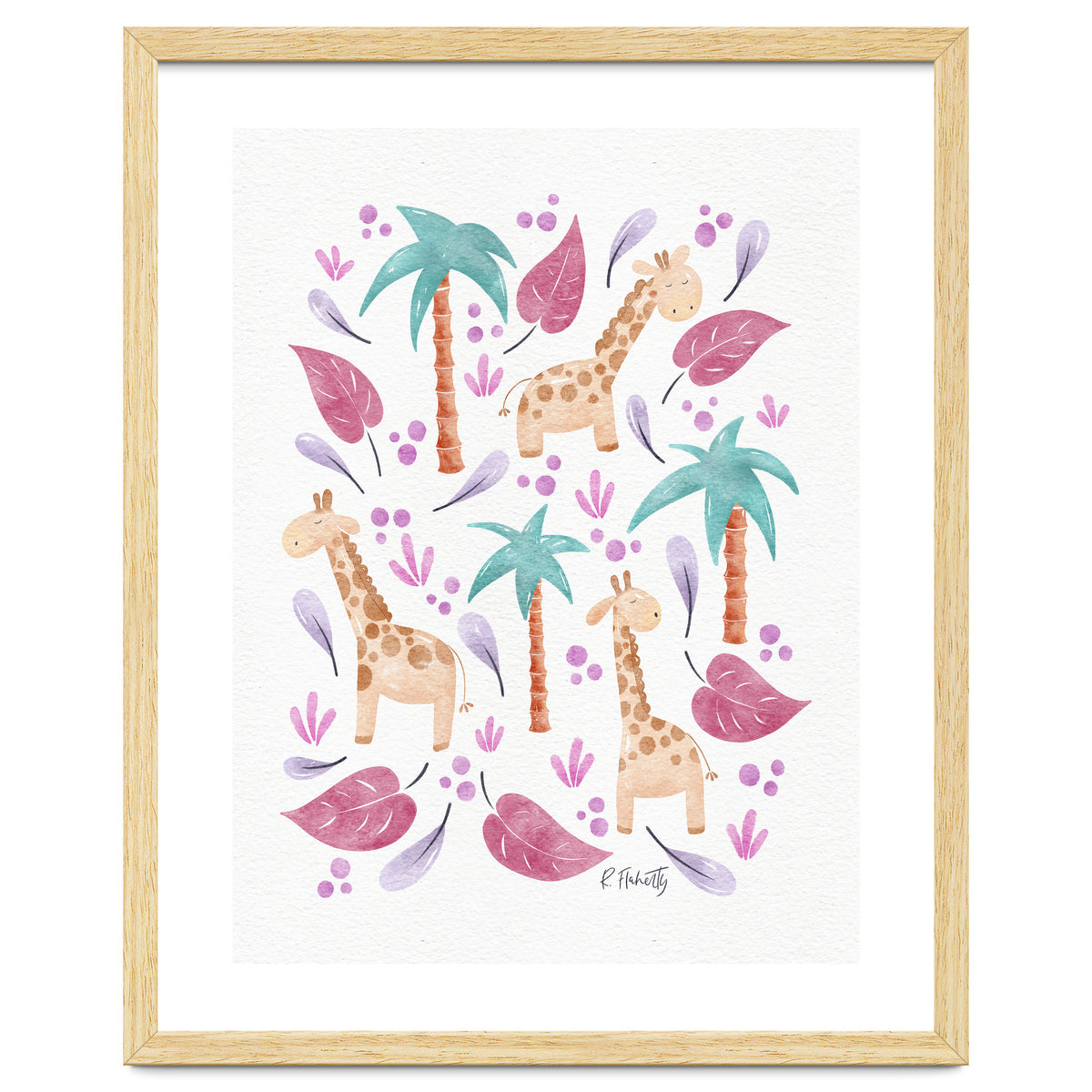 Jungle Giraffes | Pink